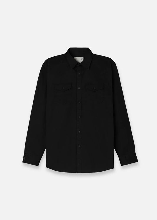 Áo Sơ Mi Tay Dài Kaki Co Giãn No Style M64 Đen - YaMe.vn