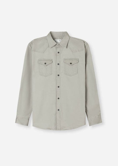 Áo Sơ Mi Tay Dài Cổ Bẻ Áo Sơ Mi No Style M64 Xám