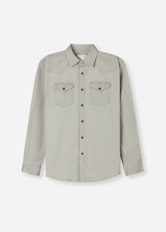 Áo Sơ Mi Tay Dài Cổ Bẻ Áo Sơ Mi No Style M64 Xám