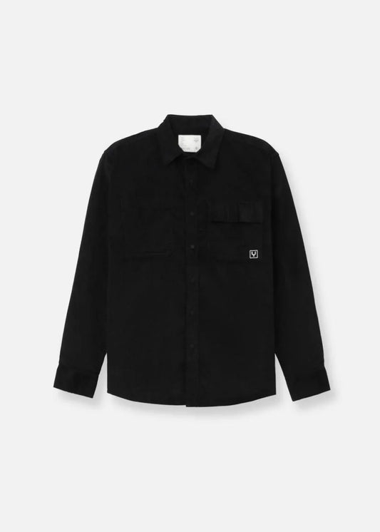 Áo Sơ Mi Tay Dài Vải Corduroy Ít Nhăn No Style M65 Đen - YaMe.vn