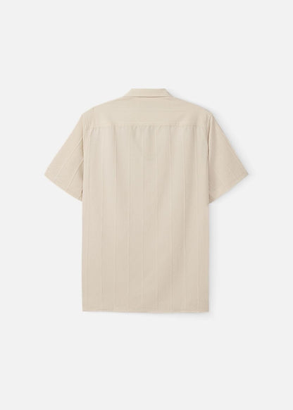 Áo Sơ Mi Tay Ngắn Cổ Cuban Áo Sơ Mi No Style M81 Kem