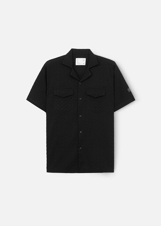 Áo Sơ Mi Tay Ngắn Cổ Cuban Áo Sơ Mi No Style M82 Đen