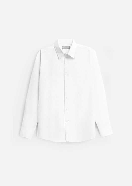 Áo Sơ Mi Tay Dài Modal Ít Nhăn Non Branded 19 Trắng - YaMe.vn