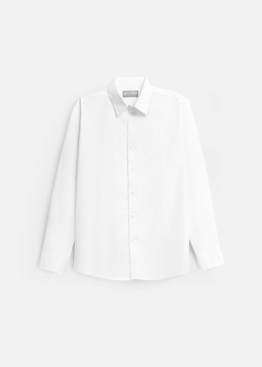 Áo Sơ Mi Tay Dài Cổ Bẻ Áo Sơ Mi Non Branded 19 Trắng