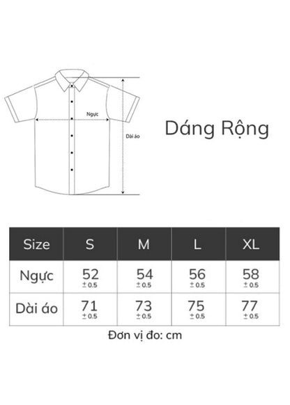 Áo Sơ Mi Tay Ngắn Cổ Bẻ Áo Sơ Mi Non Branded 33 Nâu