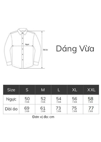 Áo Sơ Mi Tay Dài Cổ Bẻ Áo Sơ Mi Non-Iron 01 Trắng
