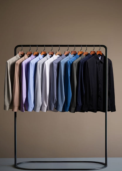 Áo Sơ Mi Tay Dài Cổ Bẻ Áo Sơ Mi Non-Iron 01 Trắng