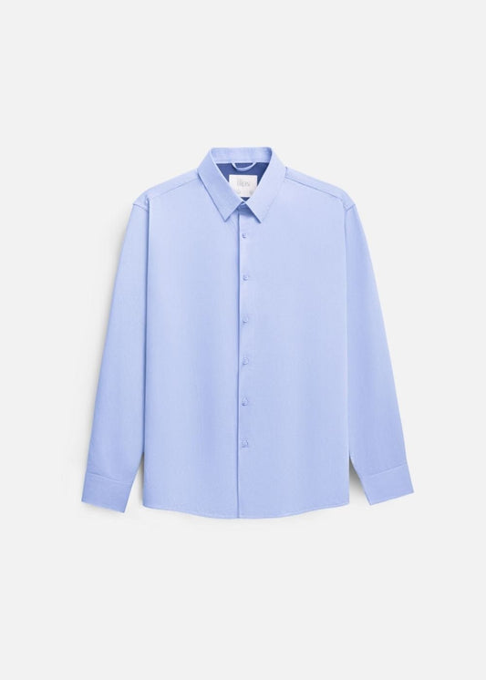 Áo Sơ Mi Tay Dài Cổ Bẻ Áo Sơ Mi Non-Iron 01 Xanh Dương