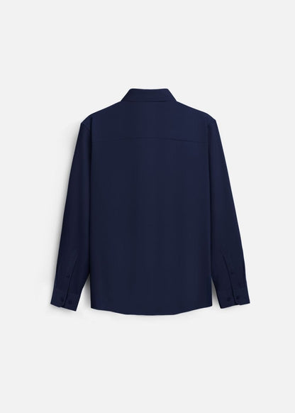 Áo Sơ Mi Tay Dài Cổ Bẻ Áo Sơ Mi Non-Iron 01 Xanh Đen