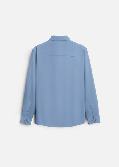 Áo Sơ Mi Tay Dài Cổ Bẻ Áo Sơ Mi Non-Iron 01 Xanh Nhạt