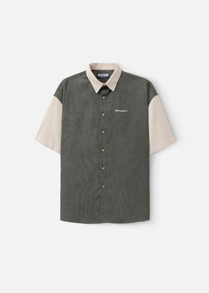 Áo Sơ Mi Tay Ngắn Cổ Bẻ Áo Sơ Mi Seventy Seven 22 Xanh Rêu