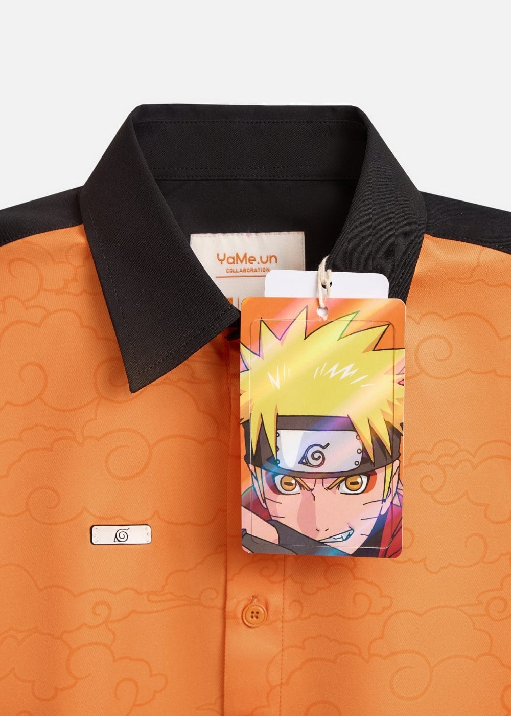 Áo Sơ Mi Tay Ngắn Cổ Bẻ Áo Sơ Mi Tay Ngắn Naruto 21 Cam