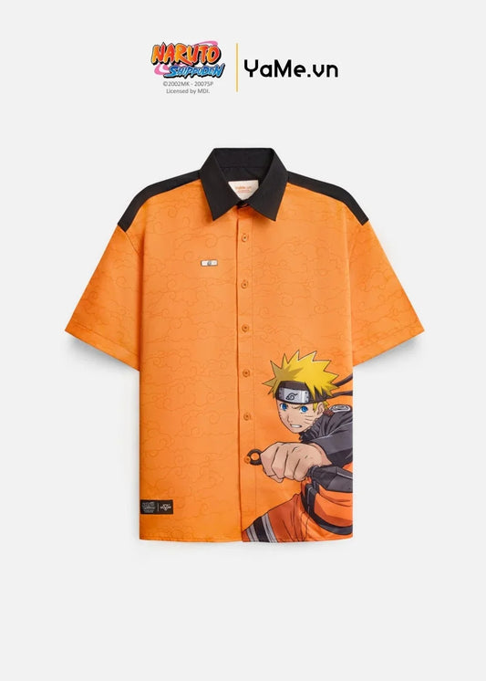 Áo Sơ Mi Tay Ngắn Naruto 21 Cam - YaMe.vn