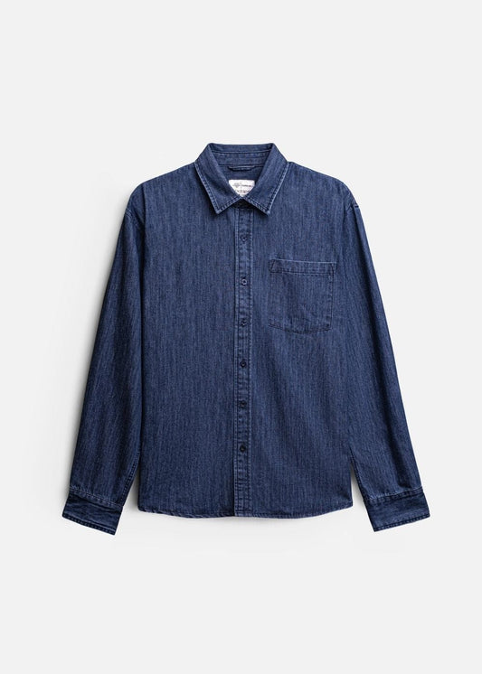 Áo Sơ Mi Tay Dài Cổ Bẻ Áo Sơ Mi The Original M051 Xanh Dương