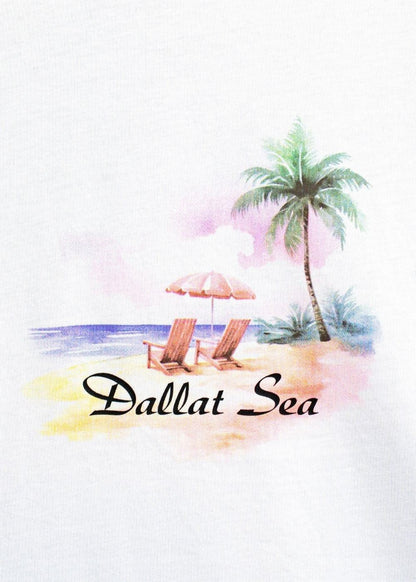 Áo Thun “ Đallat Sea” No Style M207 Trắng - YaMe.vn