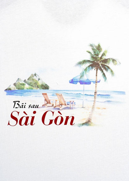 Áo Thun “Bãi Trước – Bãi Sau Sài Gòn” No Style M208 Trắng - YaMe.vn