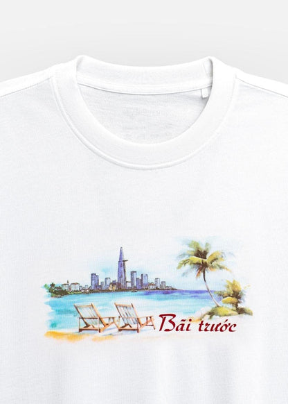 Áo Thun “Bãi Trước – Bãi Sau Sài Gòn” No Style M208 Trắng - YaMe.vn