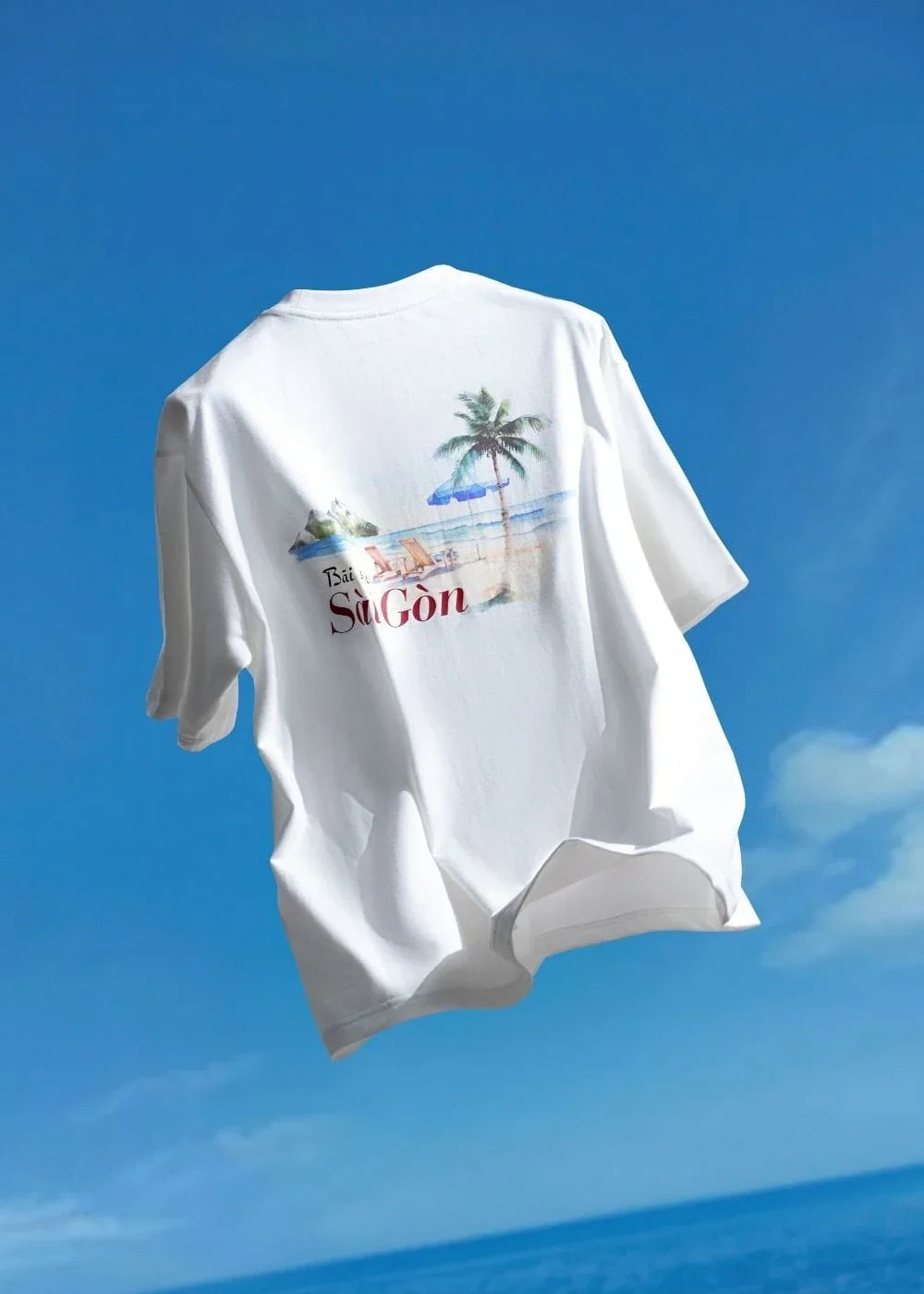 Áo Thun “Bãi Trước – Bãi Sau Sài Gòn” No Style M208 Trắng - YaMe.vn