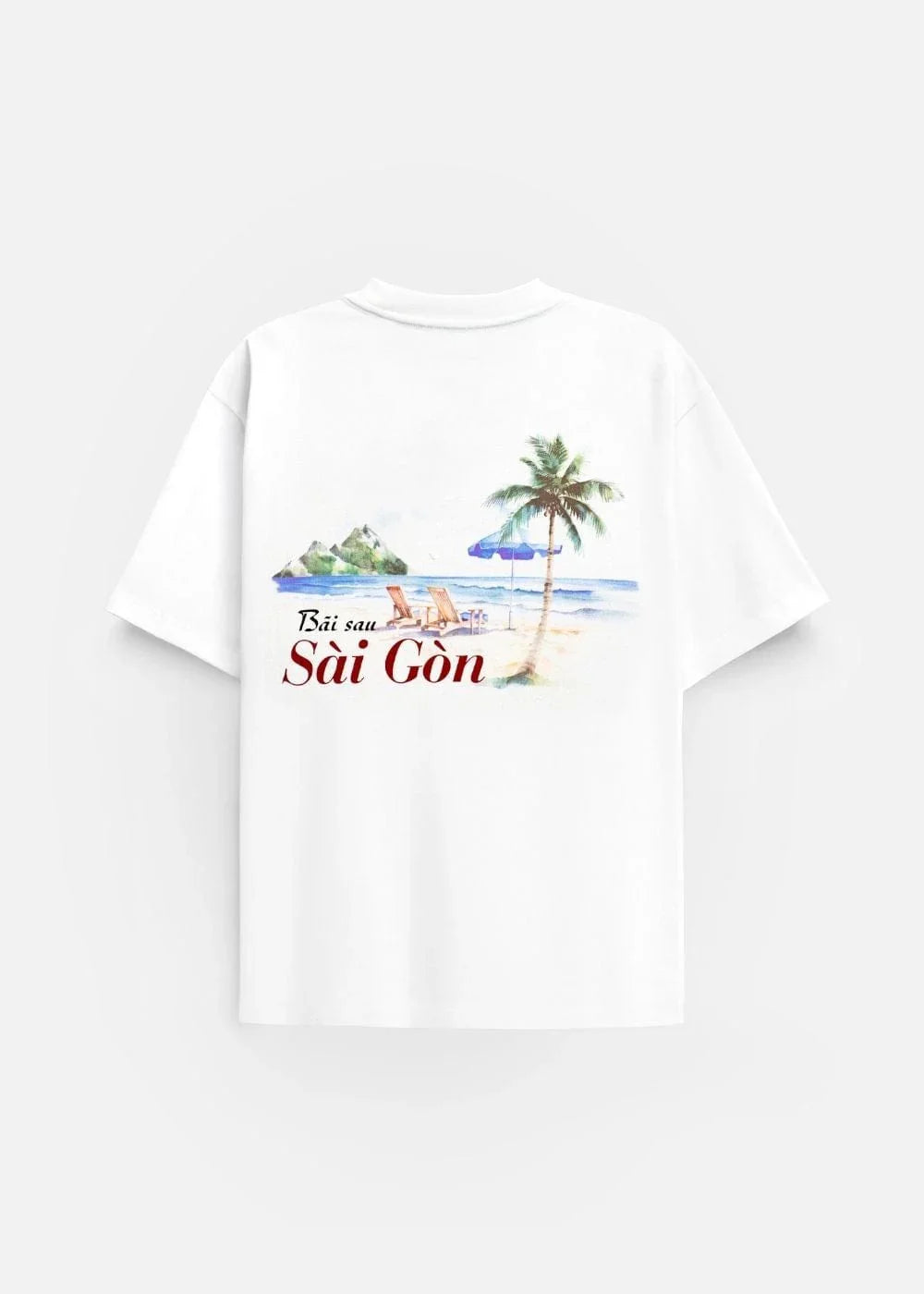 Áo Thun “Bãi Trước – Bãi Sau Sài Gòn” No Style M208 Trắng - YaMe.vn