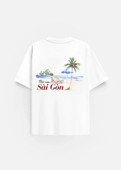 Áo Thun “Bãi Trước – Bãi Sau Sài Gòn” No Style M208 Trắng - YaMe.vn