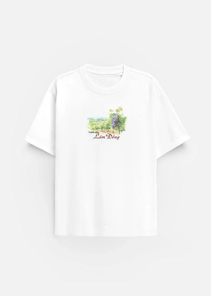 Áo Thun “Vườn Nho Lâm Đồng” No Style M209 Trắng - YaMe.vn
