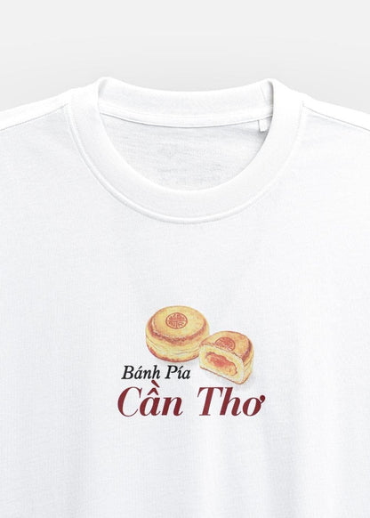 Áo Thun “Bánh Pía-Cần Thơ ” No Style M211 Trắng - YaMe.vn