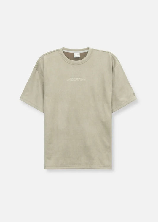 Áo Thun Suede Mềm Mịn The Weekend 014 Rêu Xám - YaMe.vn