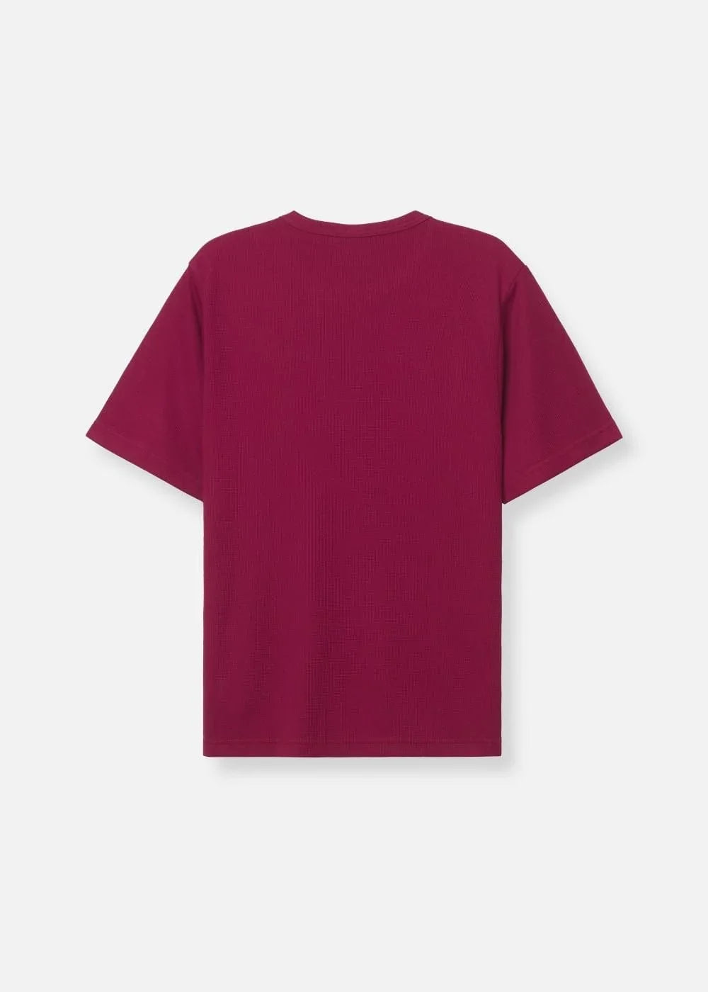 Áo Thun Waffle Thoáng Mát Non Branded 01 Đỏ Đậm - YaMe.vn