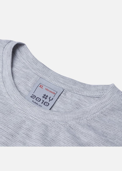 Áo Thun 3 Lỗ Áo Thun Non Branded 02 Xám Trắng