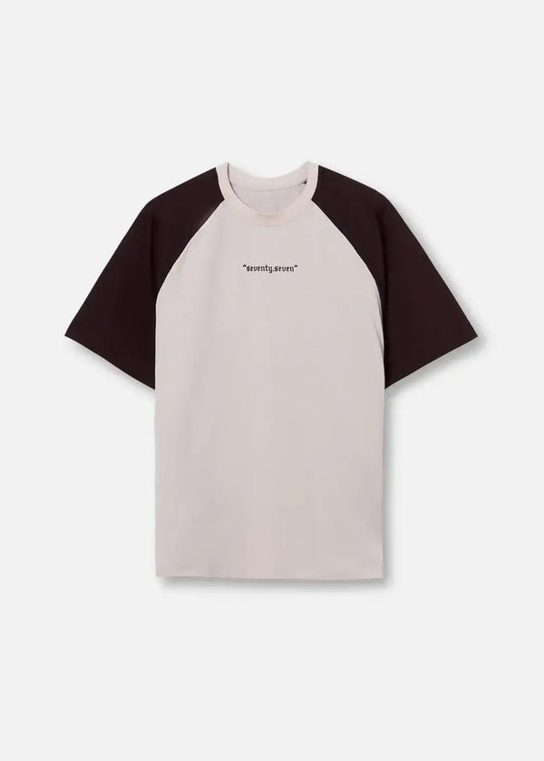 Áo Thun ColorLock™ Raglan Thoáng Mát Nhanh Khô  Seventy Seven 003 Màu Be Nâu Dáng Ôm Vừa F2