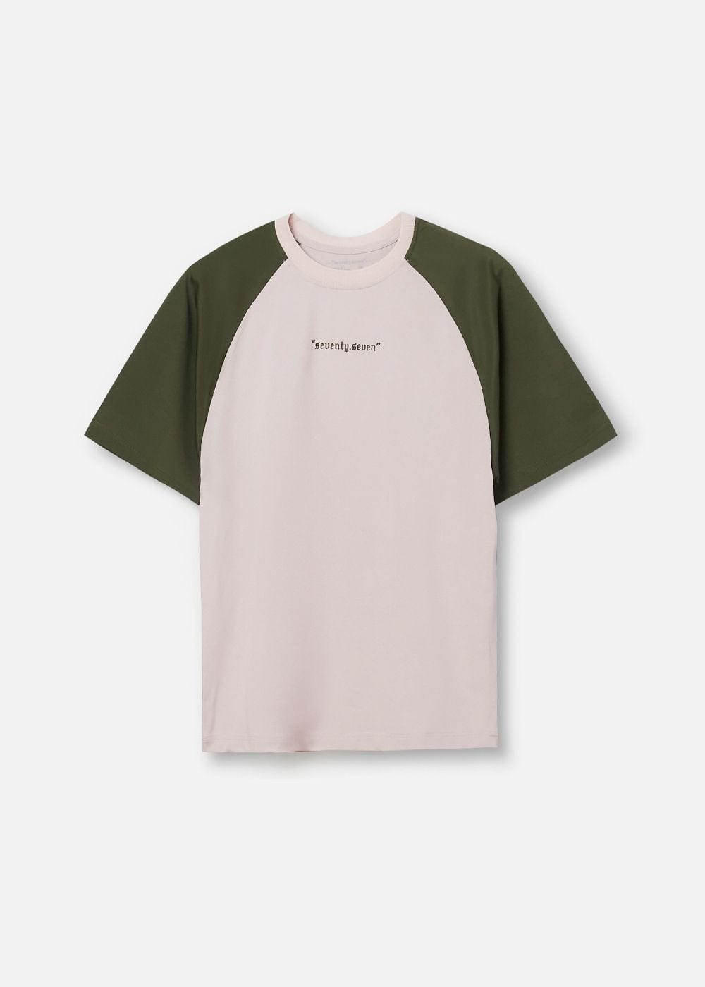 Áo Thun Cổ Tròn Tay Ngắn Áo Thun Seventy Seven 03 Be Rêu