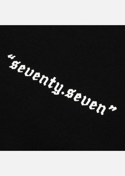 Áo Thun Cổ Tròn Tay Ngắn Áo Thun Seventy Seven 04 Đen