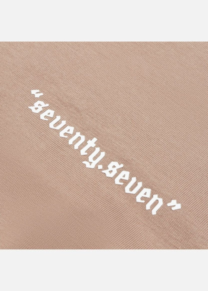 Áo Thun Cổ Tròn Tay Ngắn Áo Thun Seventy Seven 04 Nâu Đậm