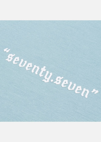 Áo Thun Cổ Tròn Tay Ngắn Áo Thun Seventy Seven 04 Xanh Đá