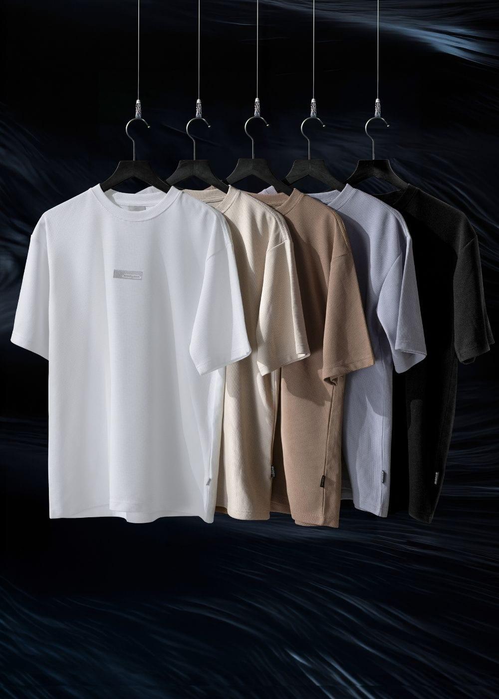 Áo Thun Tay Ngắn Waffle Thoáng Khí Seventy Seven 10 Xám - YaMe.vn