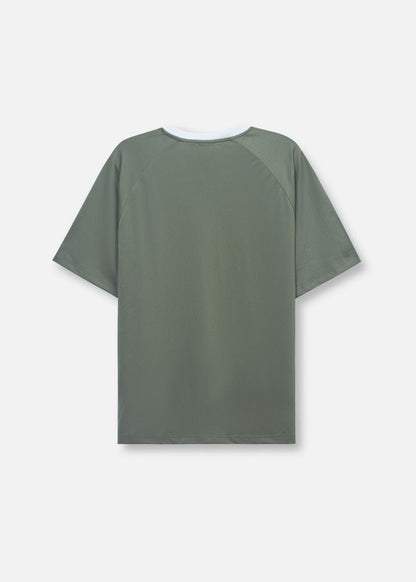 Áo Thun Cổ Tròn Tay Ngắn Áo Thun Seventy Seven 13 Xanh Rêu