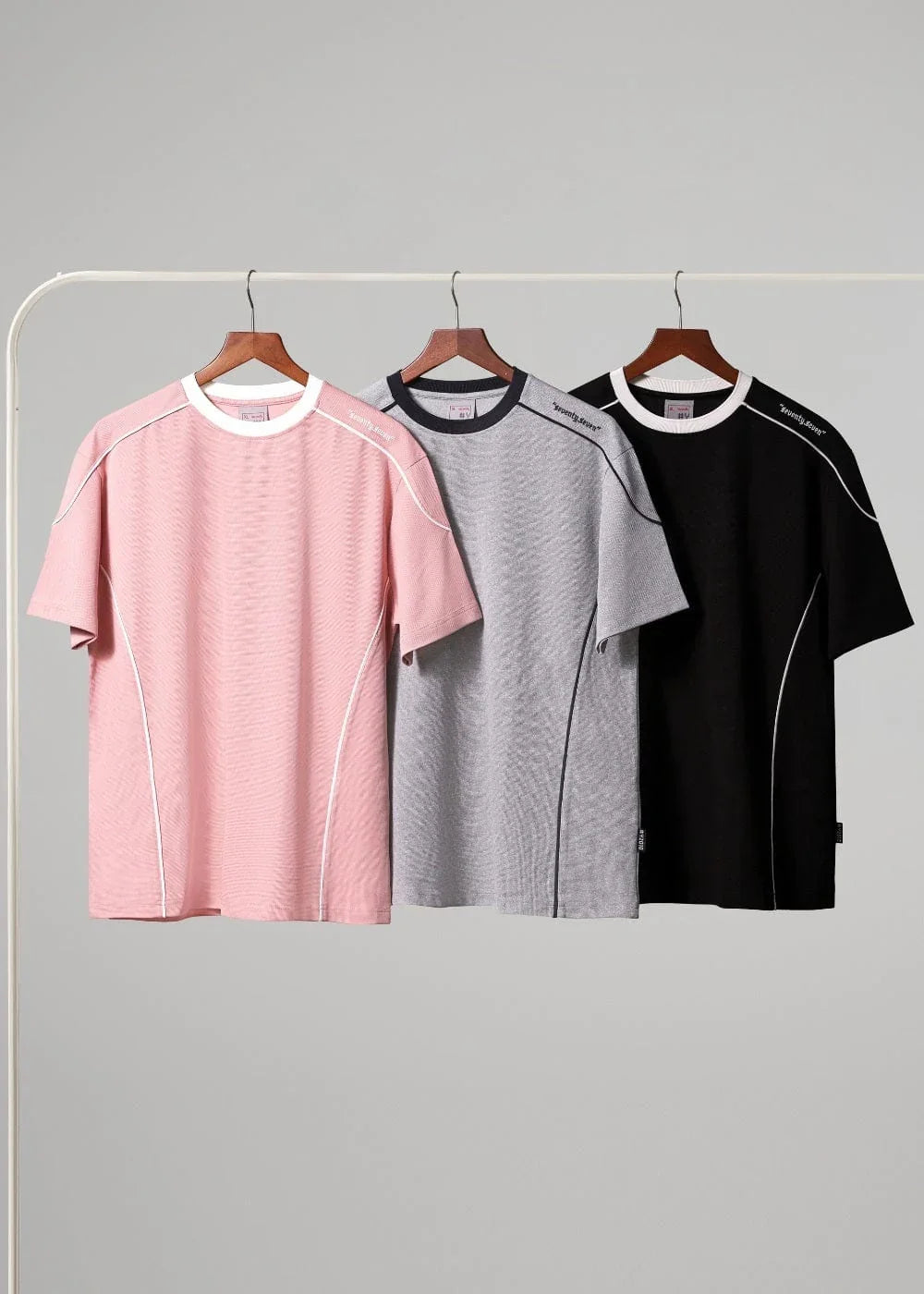 Áo Thun Waffle Co Giãn Seventy Seven 41 Xám - YaMe.vn