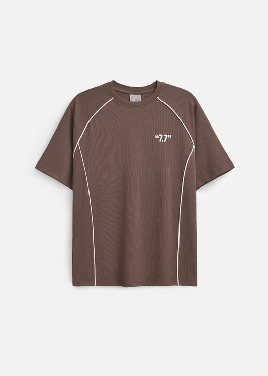 Áo Thun Cổ Tròn Tay Ngắn Áo Thun Seventy Seven 43 Nâu