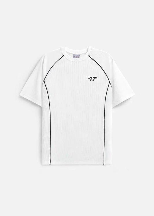 Áo Thun Ribbing Mềm Mại Bền Bỉ Seventy Seven 43 Trắng - YaMe.vn