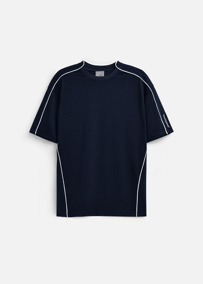 Áo Thun Cổ Tròn Tay Ngắn Áo Thun Seventy Seven 44 Xanh Đen