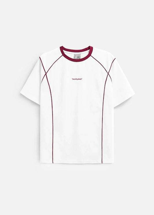 Áo Thun Waffle Line Art Co Giãn Seventy Seven 46 Trắng - YaMe.vn