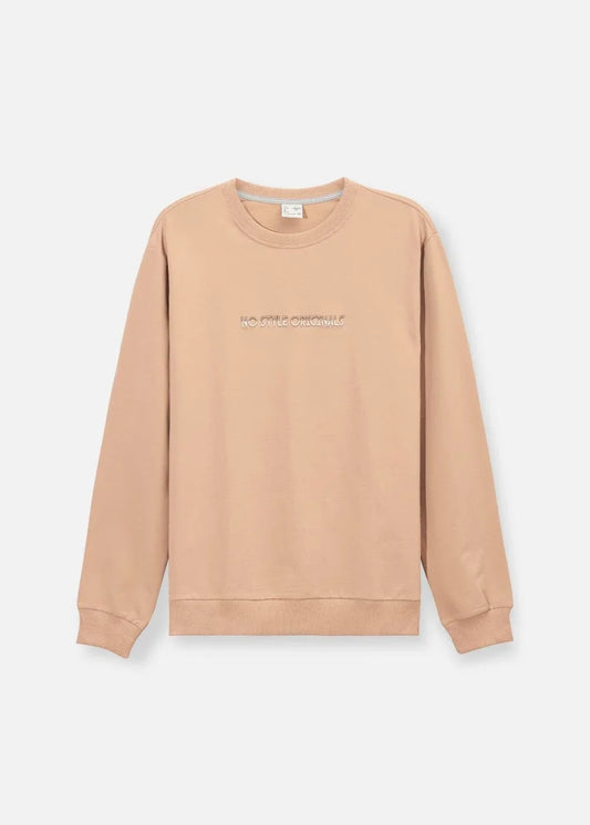 Áo Thun Sweater Cotton No Style M18 Nâu - YaMe.vn
