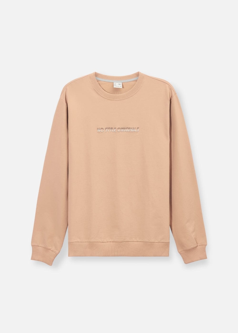Áo Thun Cổ Tròn Tay Dài Áo Thun Sweater Cotton No Style M18 Nâu