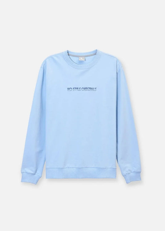 Áo Thun Sweater Cotton No Style M18 Xanh Dương Nhạt - YaMe.vn