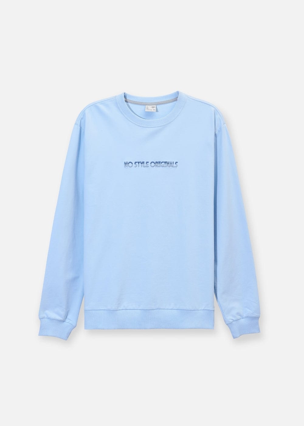 Áo Thun Cổ Tròn Tay Dài Áo Thun Sweater Cotton No Style M18 Xanh Dương