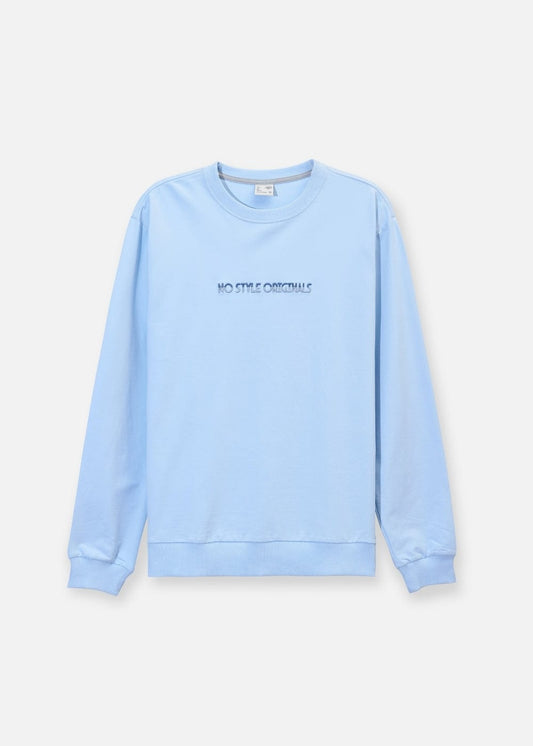 Áo Thun Cổ Tròn Tay Dài Áo Thun Sweater Cotton No Style M18 Xanh Dương