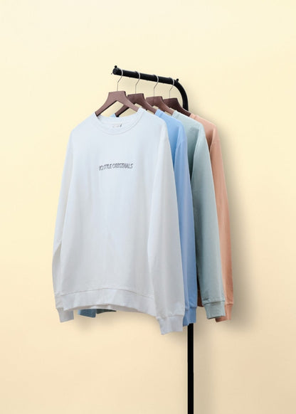 Áo Thun Cổ Tròn Tay Dài Áo Thun Sweater Cotton No Style M18 Xanh Ngọc