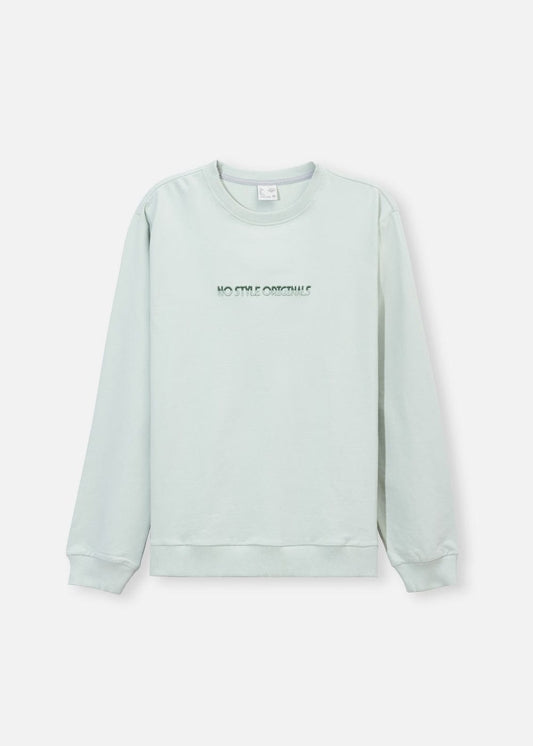 Áo Thun Cổ Tròn Tay Dài Áo Thun Sweater Cotton No Style M18 Xanh Ngọc