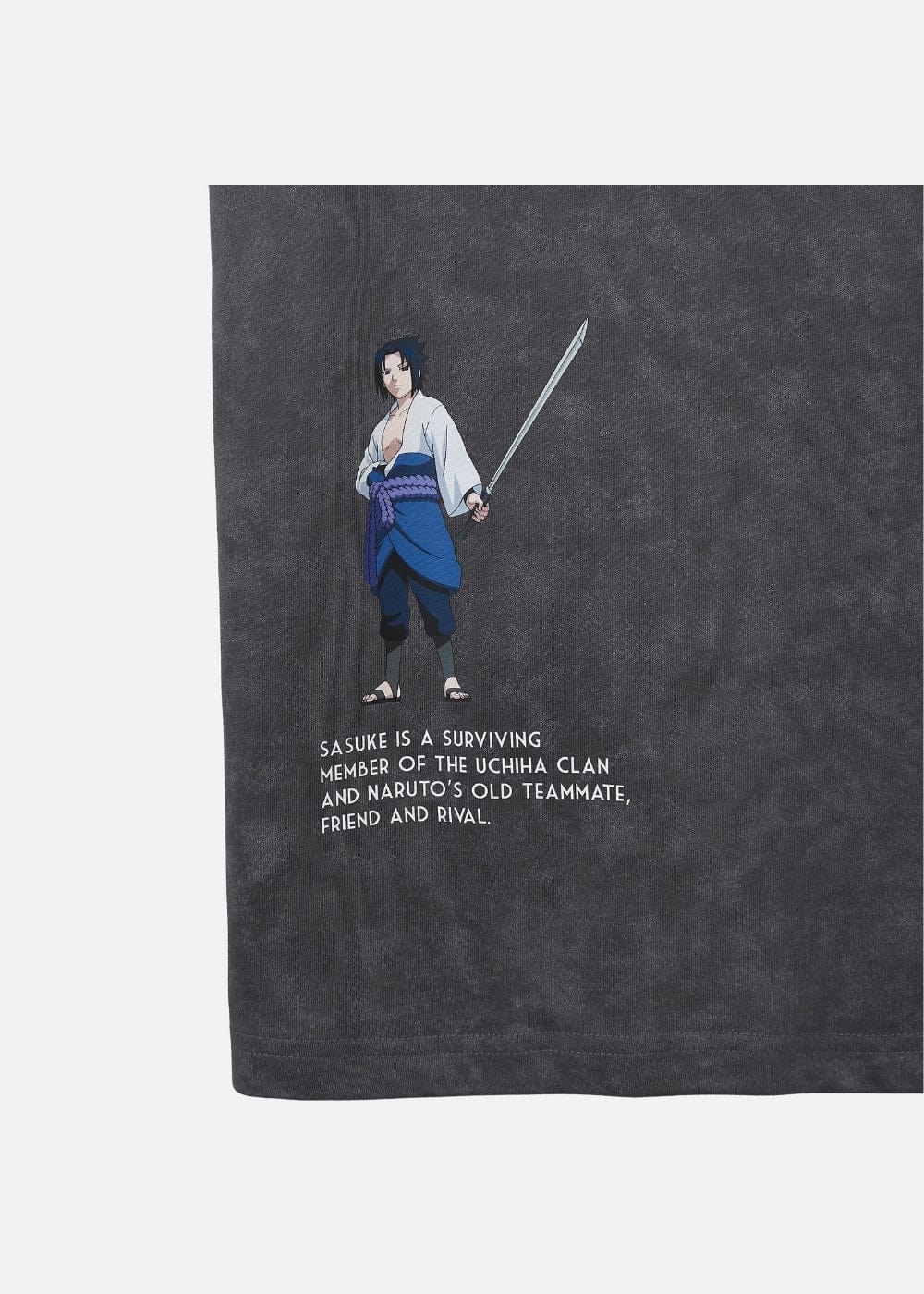Áo Thun Cổ Tròn Tay Ngắn Áo Thun Tay Ngắn Vải Batik Thoáng Mát Naruto 11 Xám