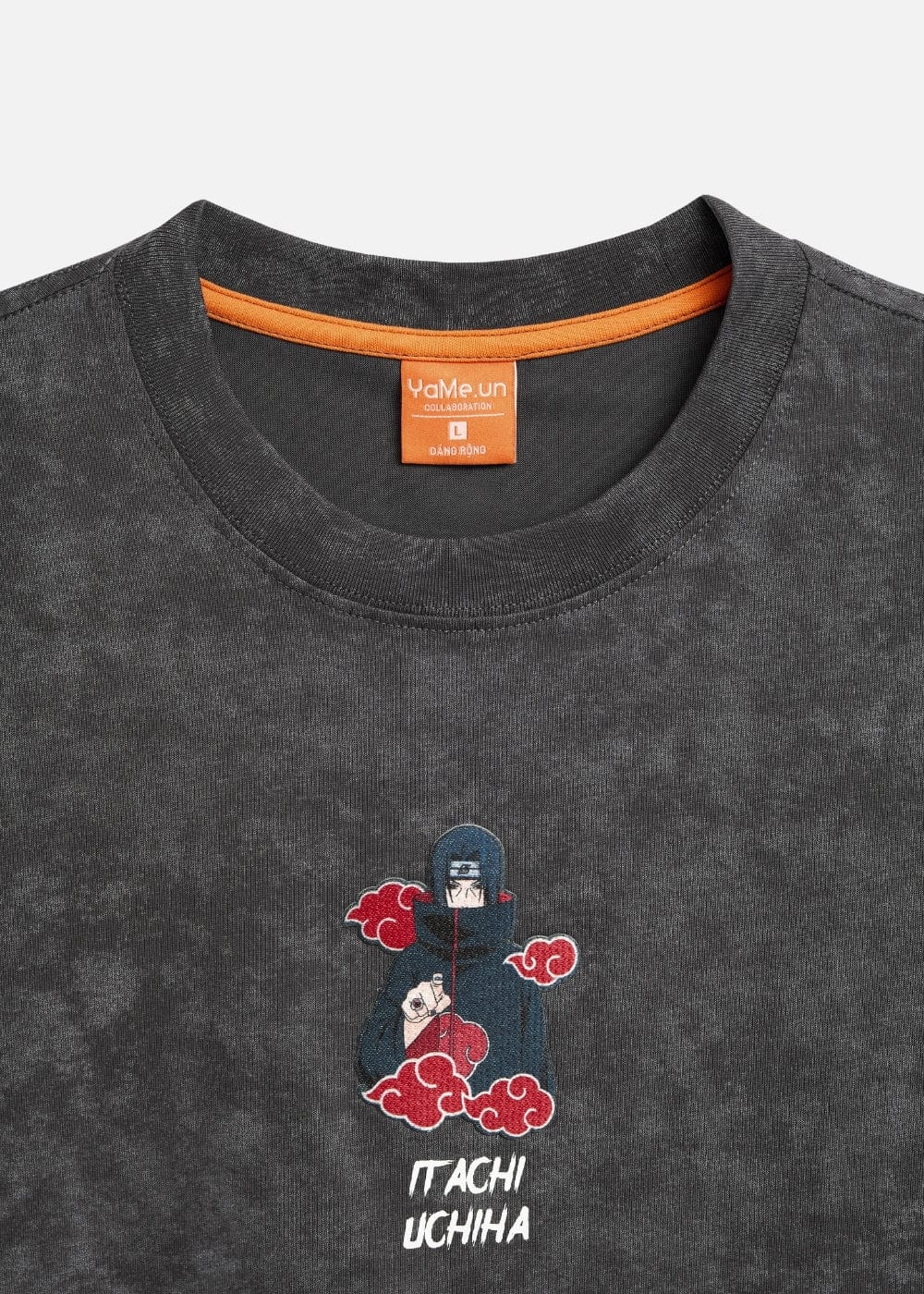 Áo Thun Cổ Tròn Tay Ngắn Áo Thun Tay Ngắn Vải Batik Thoáng Mát Naruto 14 Xám